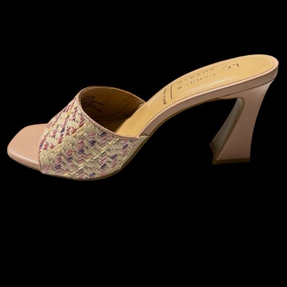 LC Lauren Conrad RAYYNA Woven Women's Blush Heeled Sandals SZ/6.5 - Picture 9 of 12